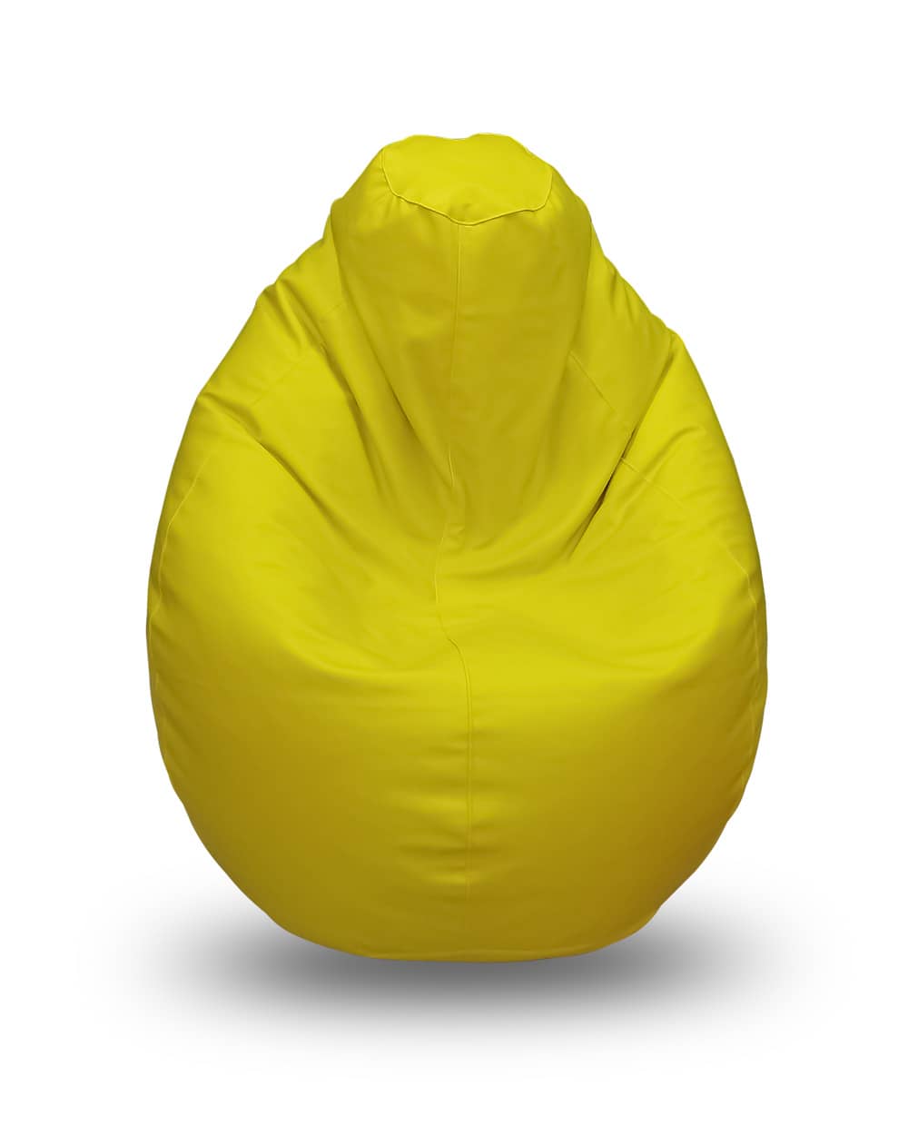 Yellow bean bag chair with outlet filling