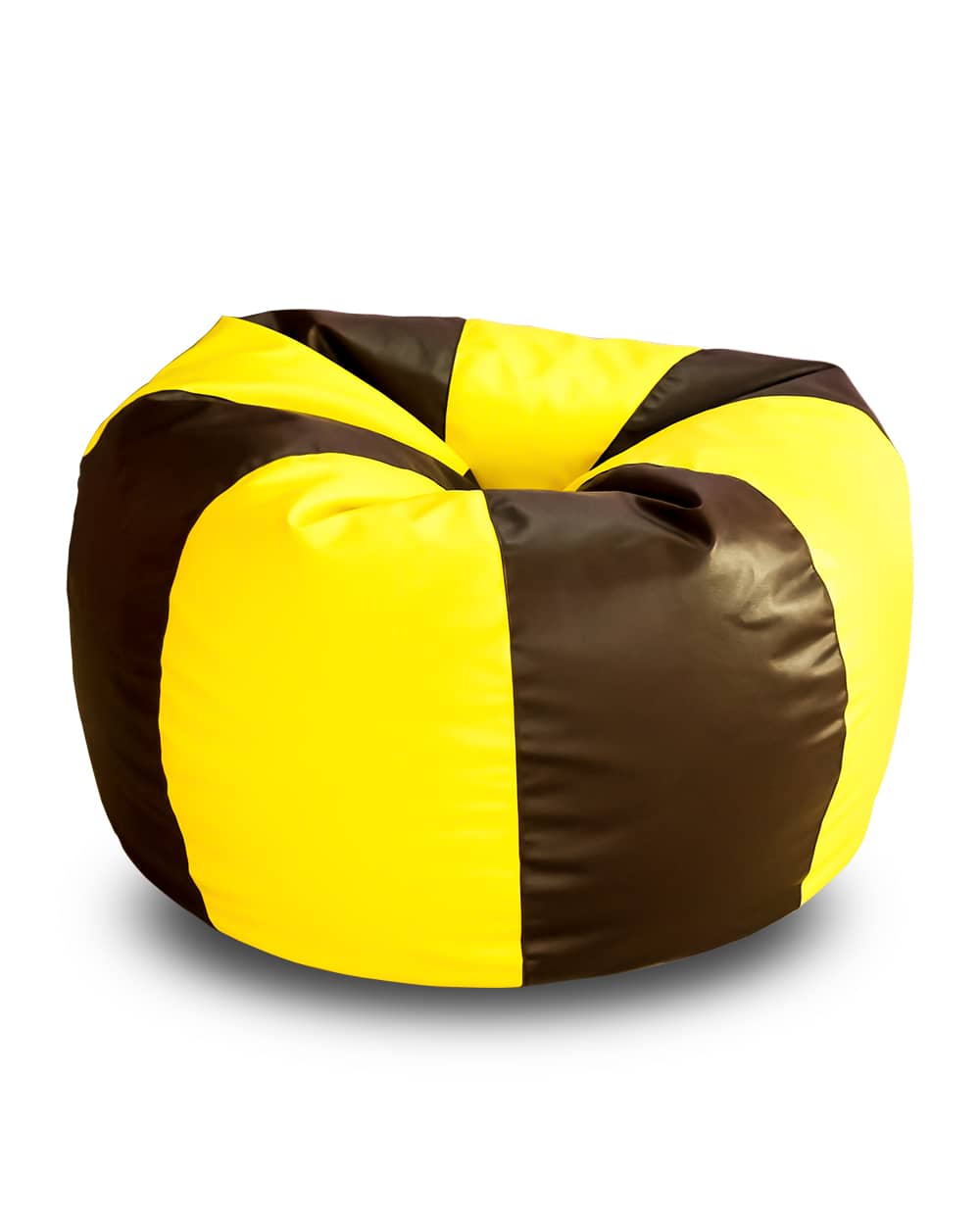 Super Jumbo Bean Bag Dark Brown Yellow Stripes Bean Bag Shop India